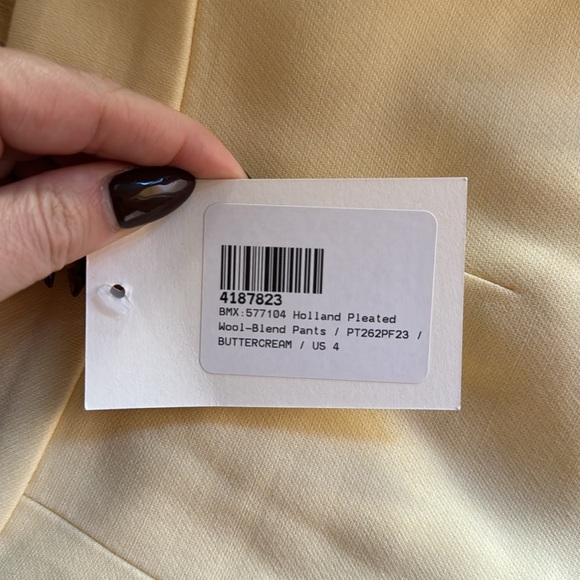 NWT Brandon Maxwell Holland Pleated Wool Blend Pants - Picture 5 of 5